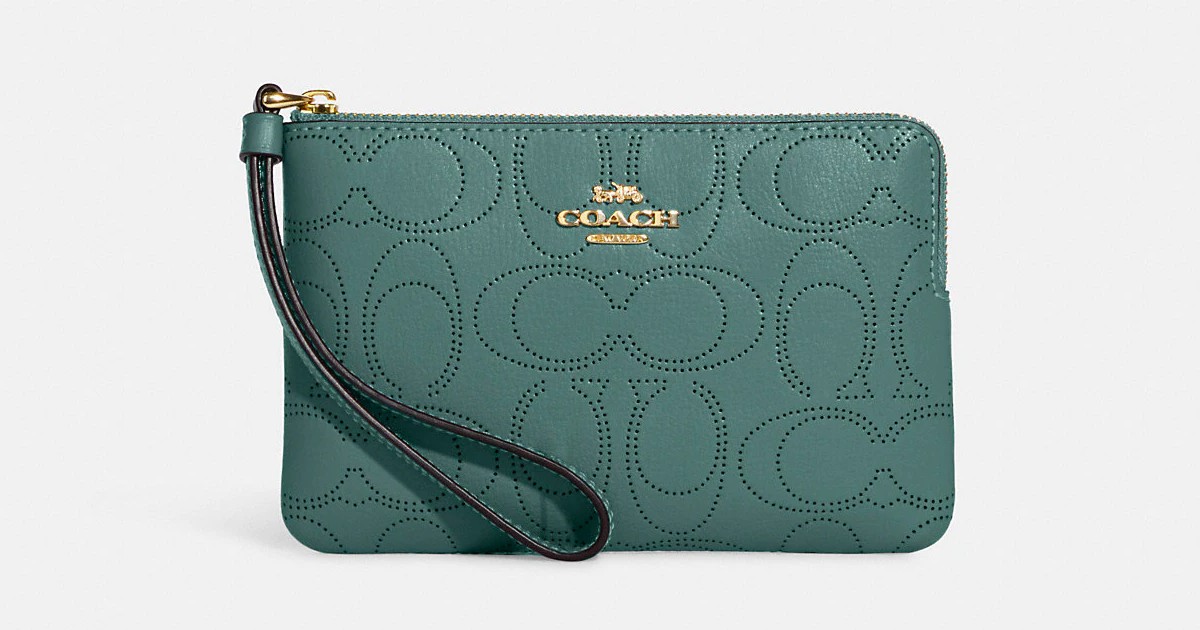 Coach Leather Wristlet