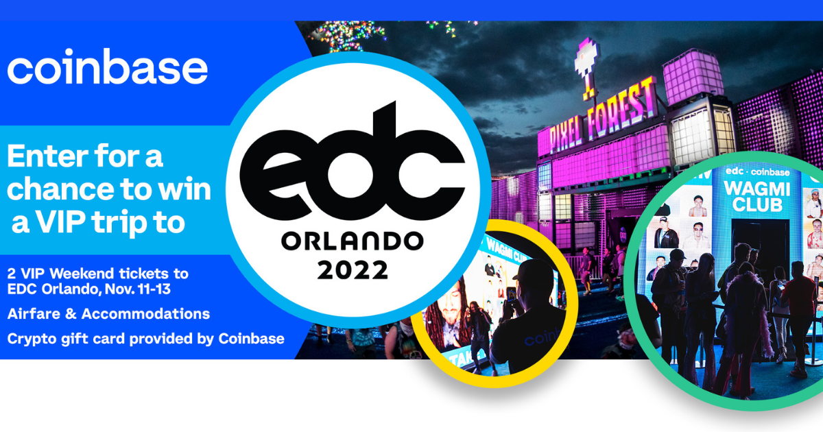 Coinbase Orlando Festival Flyaway Promotion - The Freebie Guy®