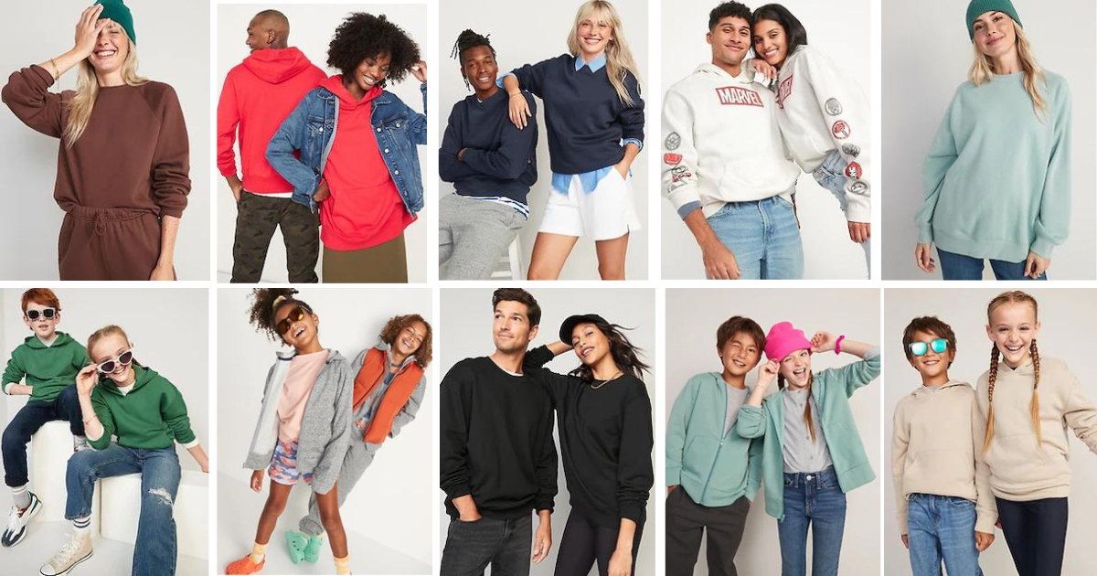 Old Navy 12 & 15 Sweatshirts For The Family Today Only The