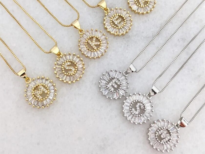 CZ Initial Necklaces