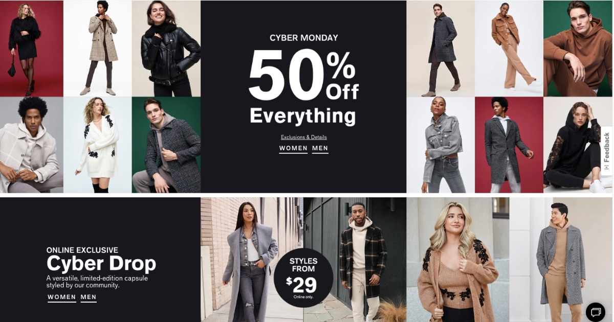 Express Cyber Monday 50 Off Everything + Free Shipping The Freebie