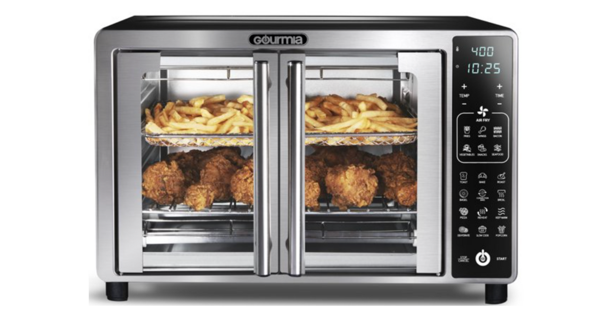 Walmart - Gourmia Digital Air Fryer Toaster Oven With Single-Pull ...