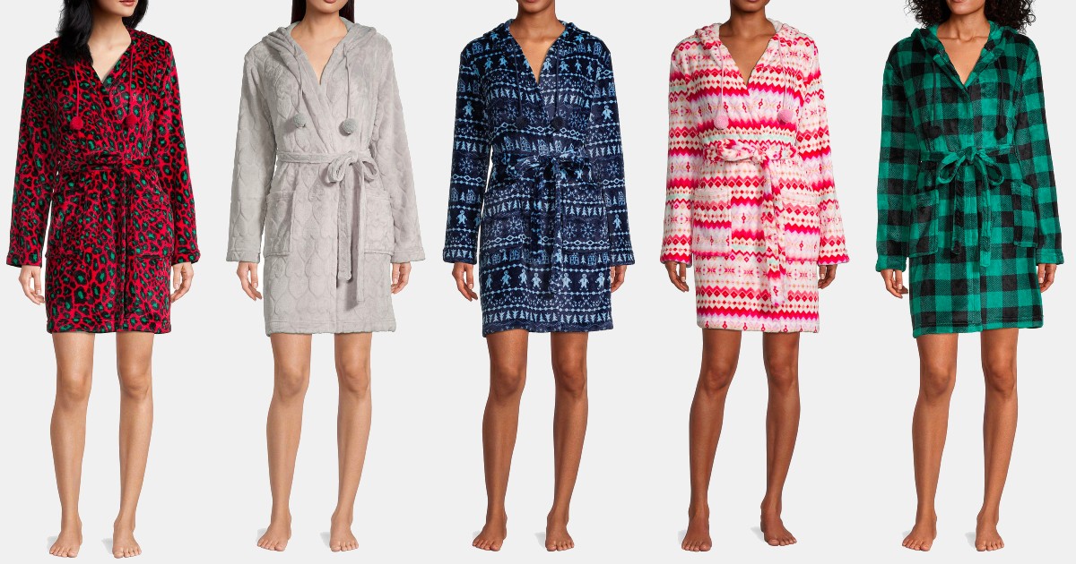 JCPenney Long Sleeve Plush Short Robe Only 14.69 (Reg. 49) The Freebie Guy Freebies
