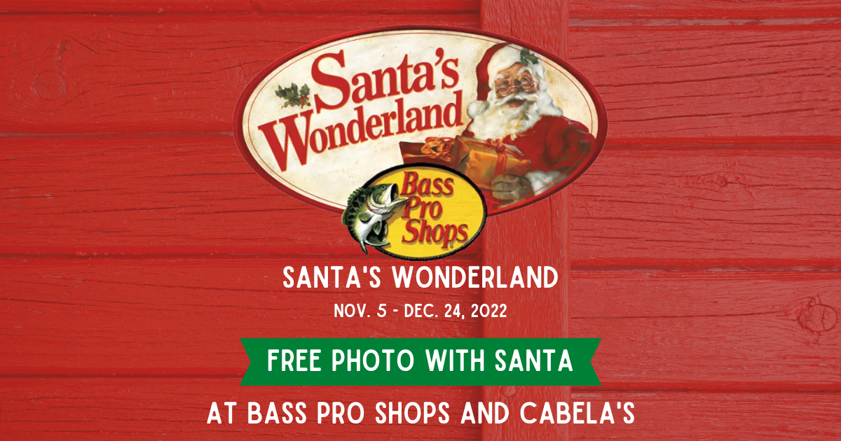 Free 4x6 Photo and Activities at Bass Pro Shops Santa’s Wonderland