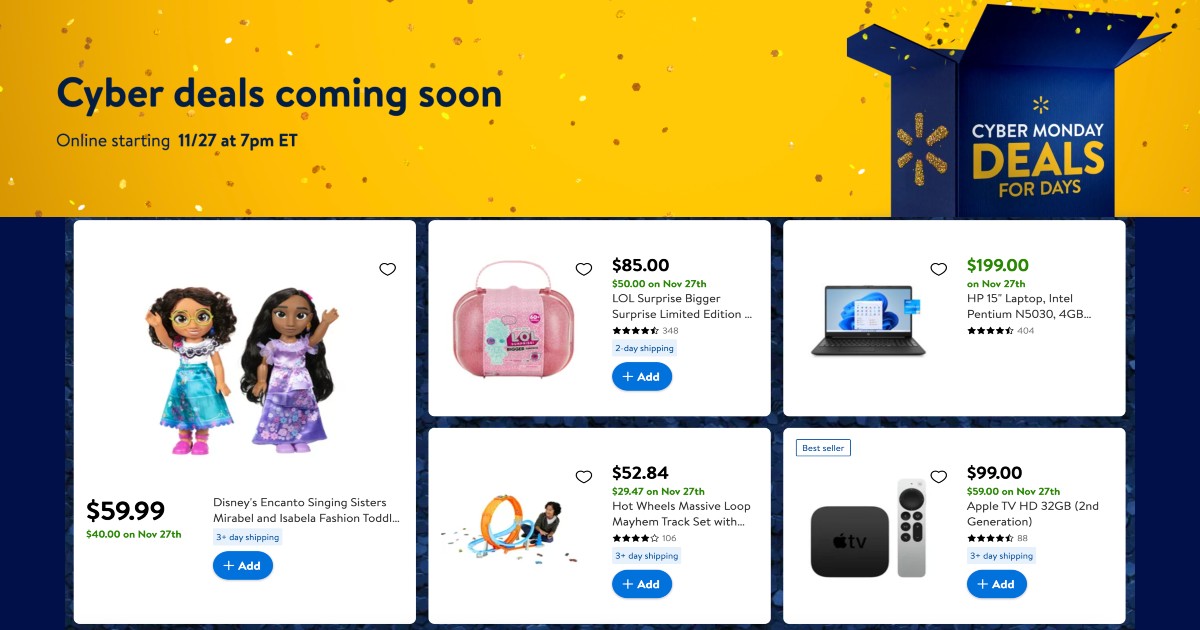 Walmart Cyber Monday 2022 Deals Now Live! The Freebie Guy®