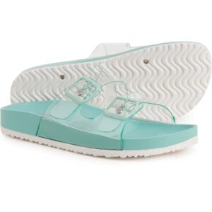 dolce vita double buckle slides for girls in mint p mua
