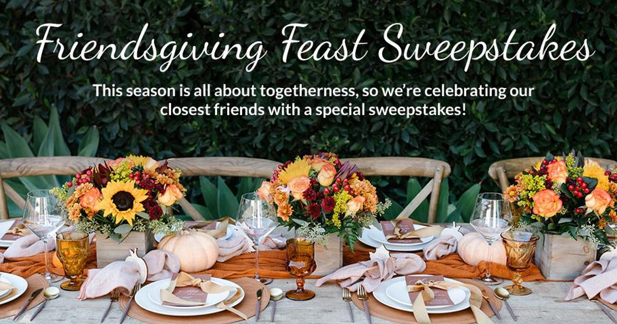 2022 Friendsgiving Feast Sweepstakes The Freebie Guy 