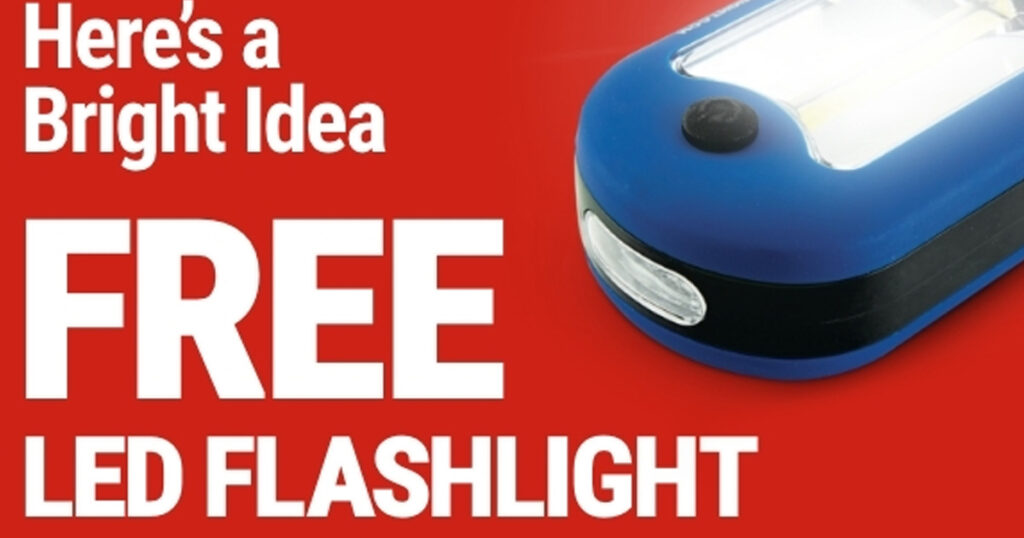 Free LED Flashlight at Harbor Freight Stores The Freebie Guy®