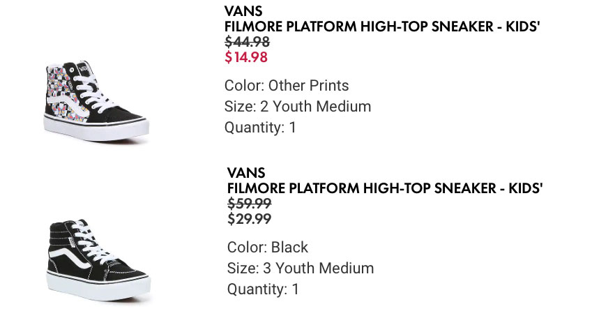 kids vans deal