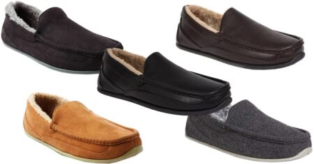 Deer Stags Mens Cozy Moccasin Slippers