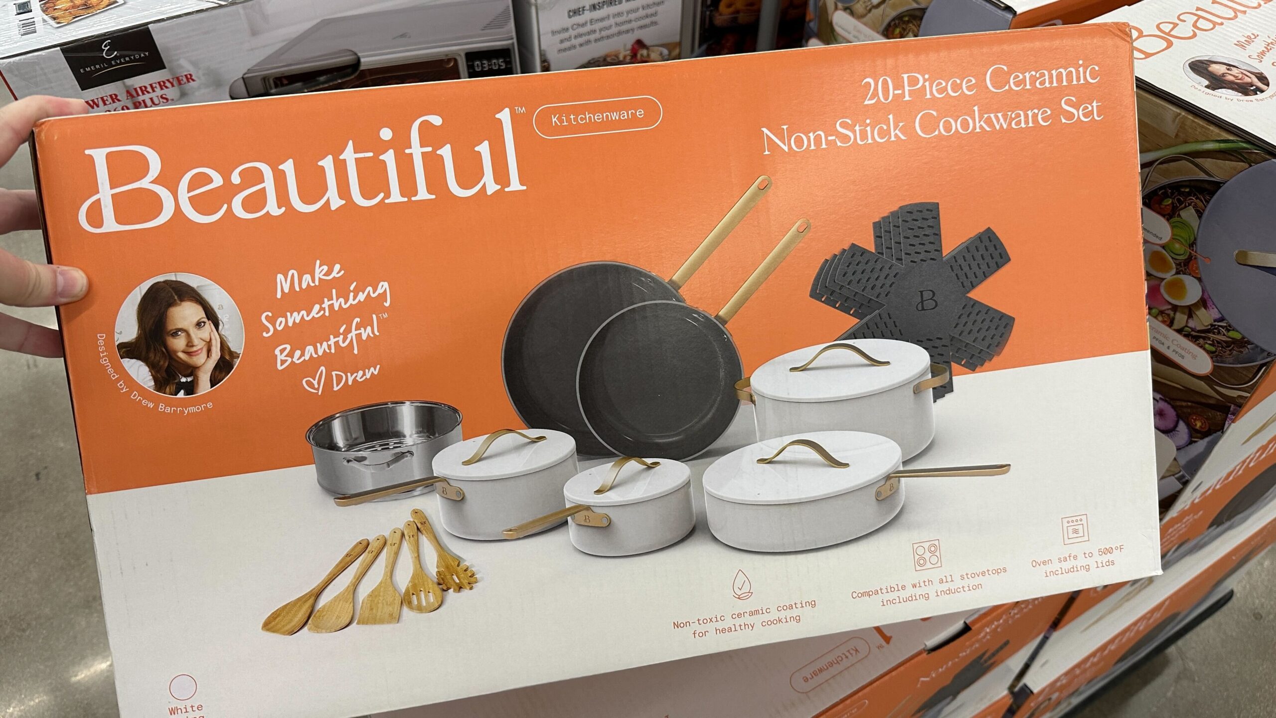 Walmart - Beautiful 20pc Ceramic Non-Stick Cookware Set Only $119