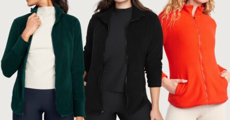 Old Navy Womens Full Zip Fleece Jackets