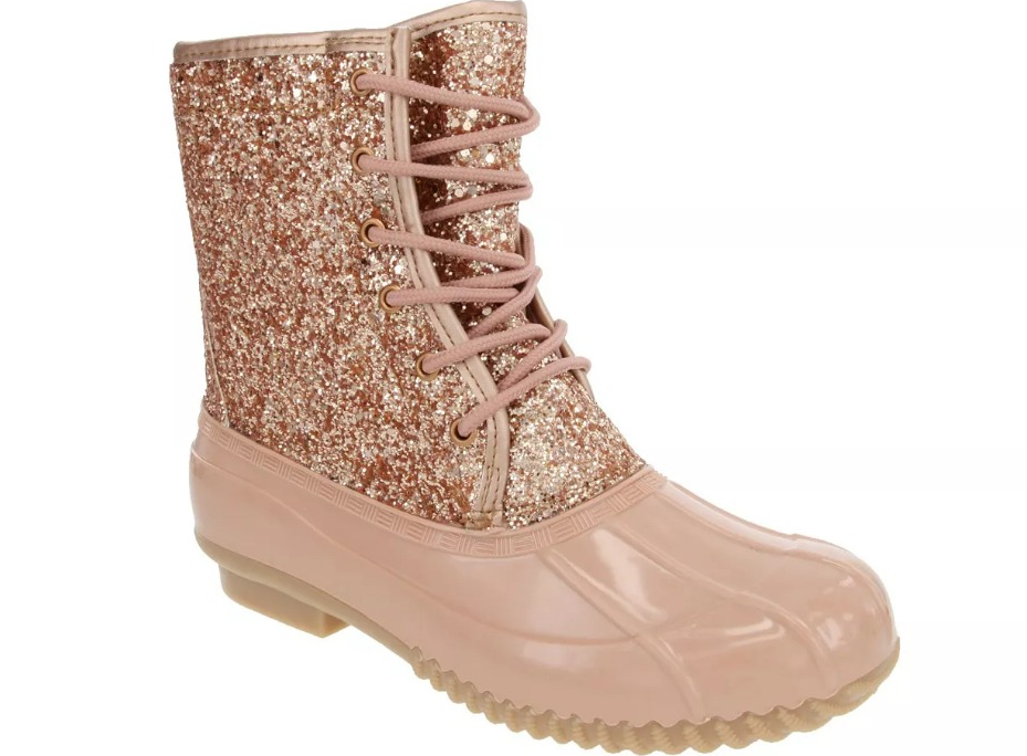 SUGAR Womens Skylar Glitter Duck Boots