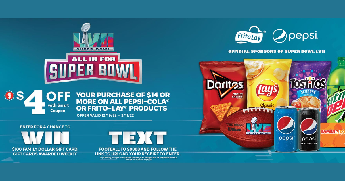 Pepsi/FritoLay NFL Super Bowl Sweepstakes The Freebie Guy Freebies