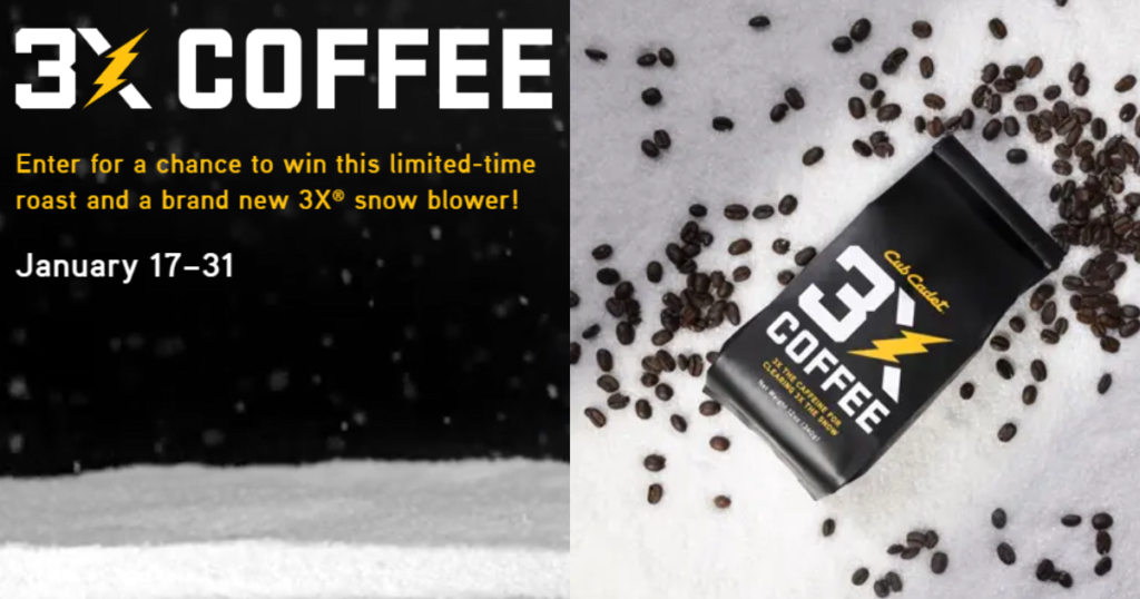Cub Cadet X Coffee Sweepstakes