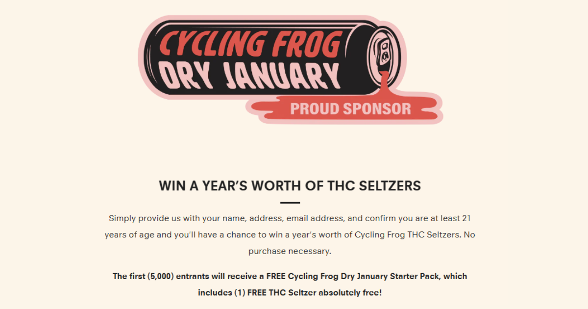 Cycling Frog Dry January Give A Way 