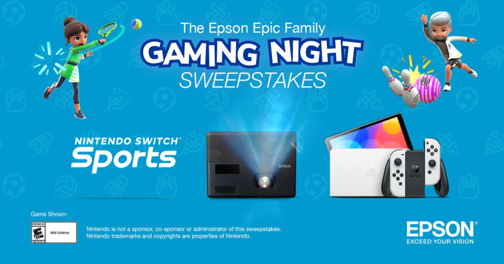 Epson Epic Family Gaming Night Sweepstakes The Freebie Guy 