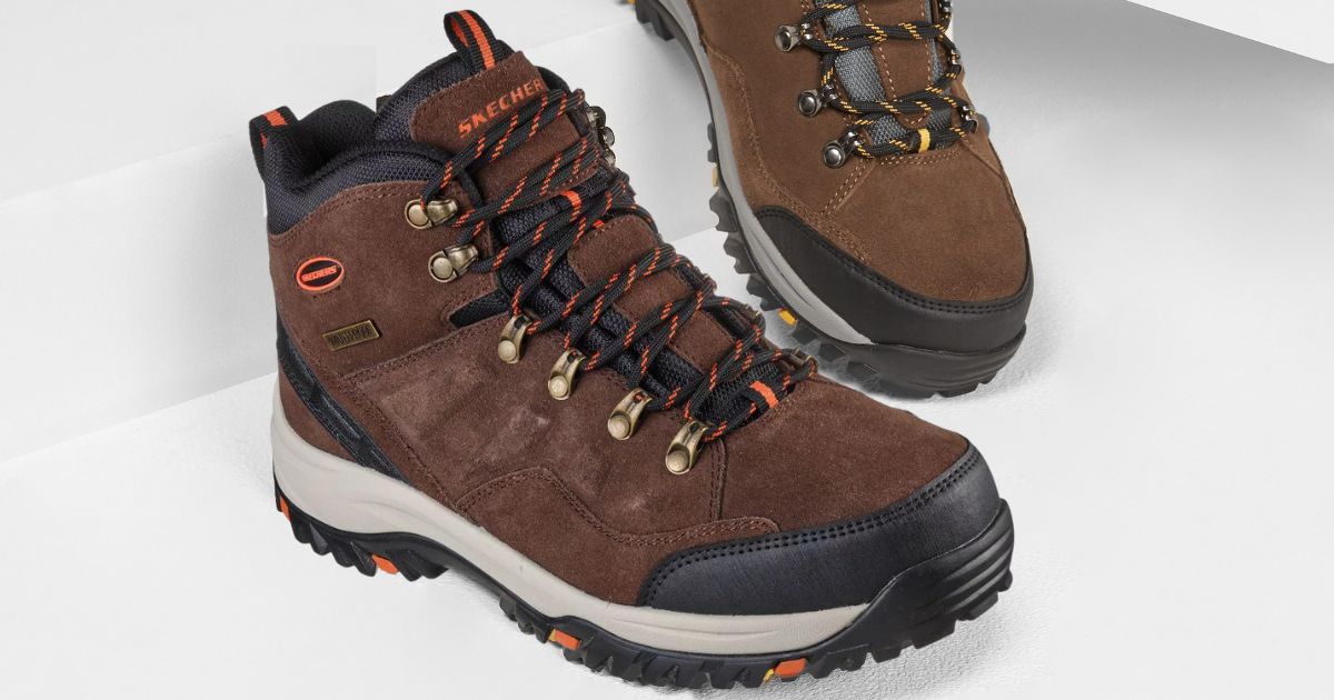 Skechers Men's Relaxed Fit Relment Pelmo Lace Up Waterproof Hiking Boot 