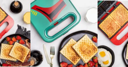 Uncanny Brands Star Wars Boba Fett Double Square Waffle Maker