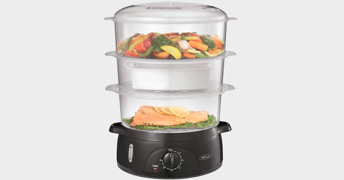 Best Buy Bella 9.5Qt. 3Tier Food Steamer Only 14.99 (Reg. 40