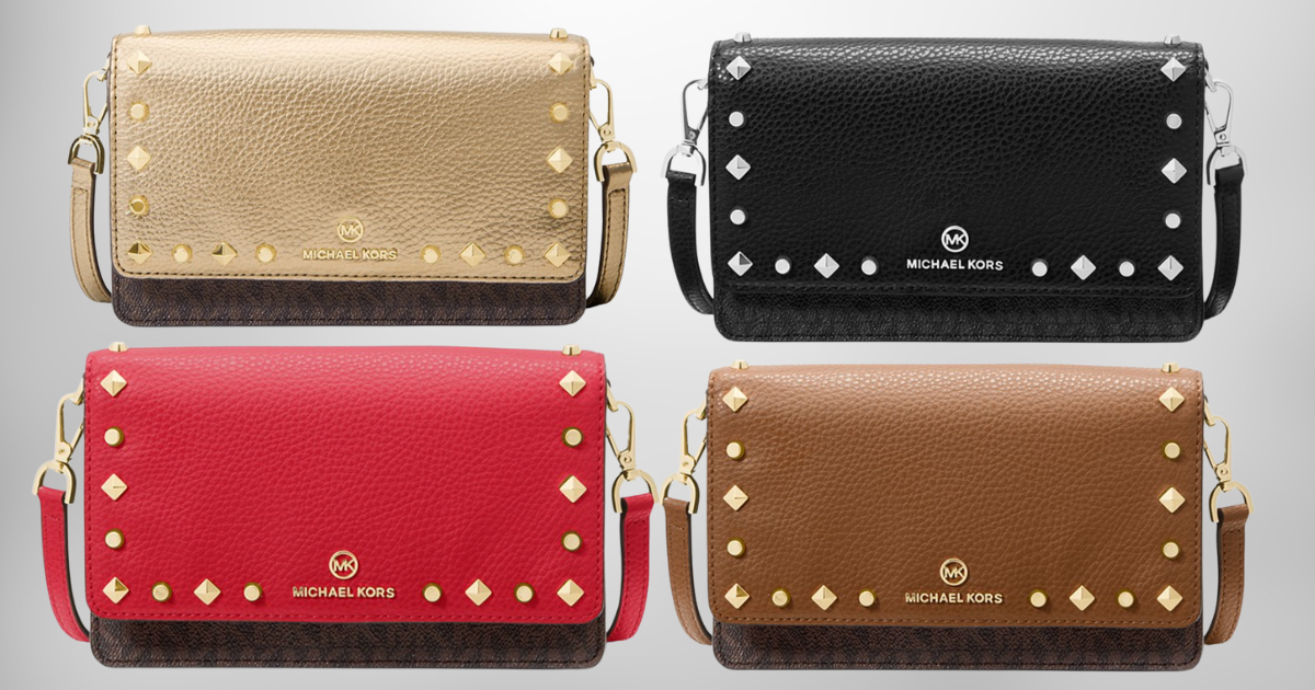 Michael Kors Jet Set Small Studded Smartphone Crossbody