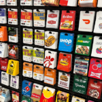 wall of gift cards