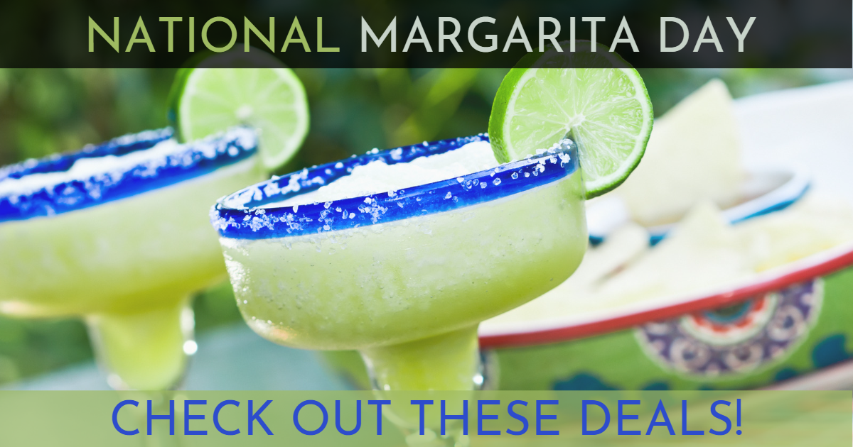 An image with margaritas in a cup for National Margarita Day