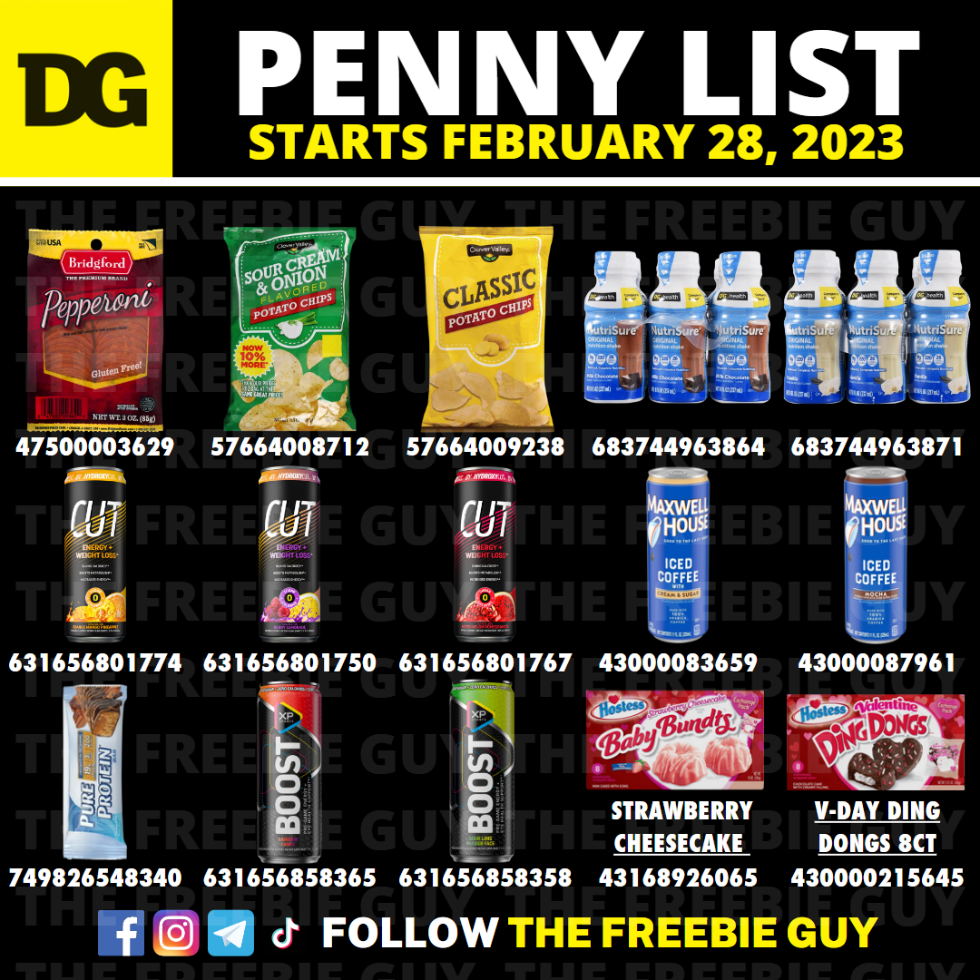 Dollar General Penny List for February 28, 2023 The Freebie Guy®