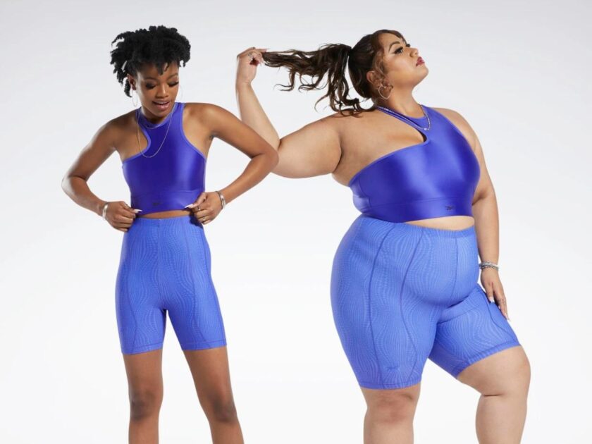 Reebok Womens Cardi B One Shoulder Crop Tank Top