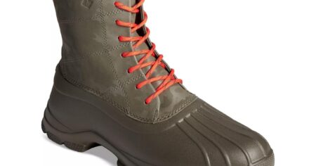 Sperry Mens Duck Float Lace Up Water Resistant Leather Boot