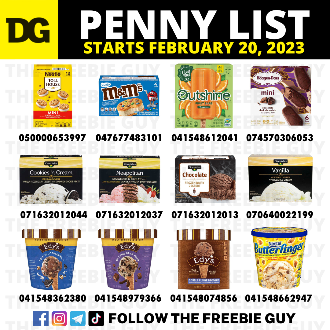 Dollar General Penny List for February 20, 2023 The Freebie Guy®