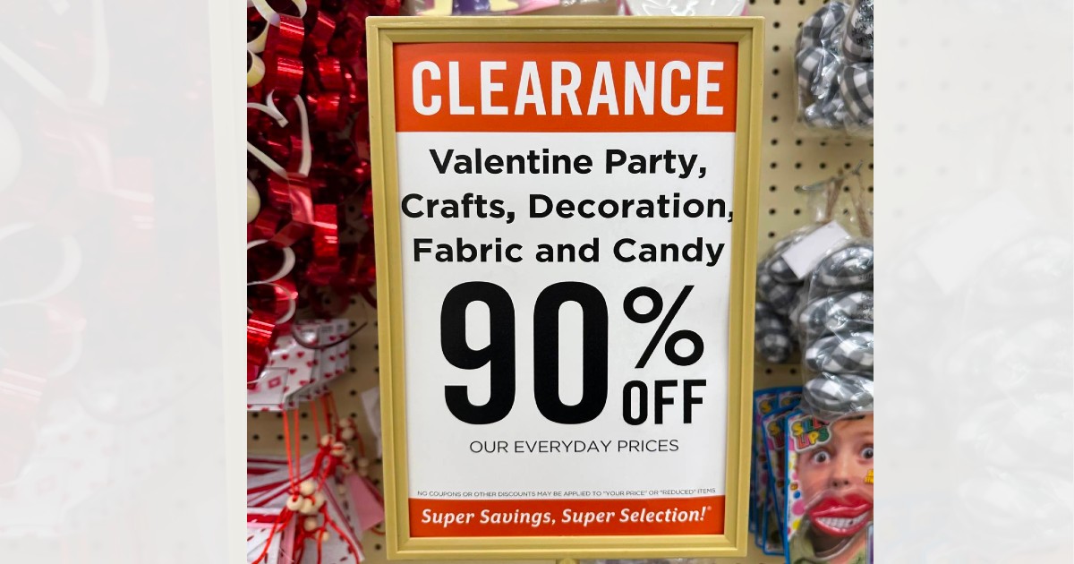 Hobby Lobby Clearance Up to 90 Off Valentine's Day Decor The