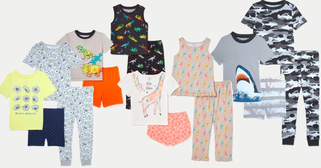 50 Off Kids Pajamas At Walmart 4 Piece Sets As Low As 9 98 The   Kids Pajamas 1024x538 