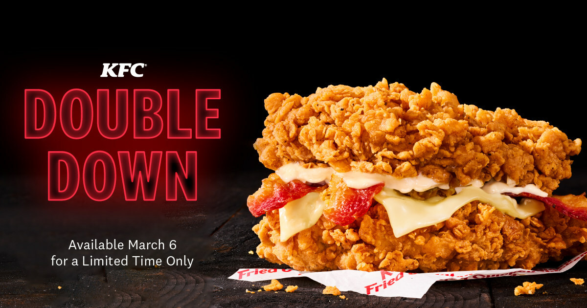 KFC Double Down Sandwich Returning! - The Freebie Guy® ️️️