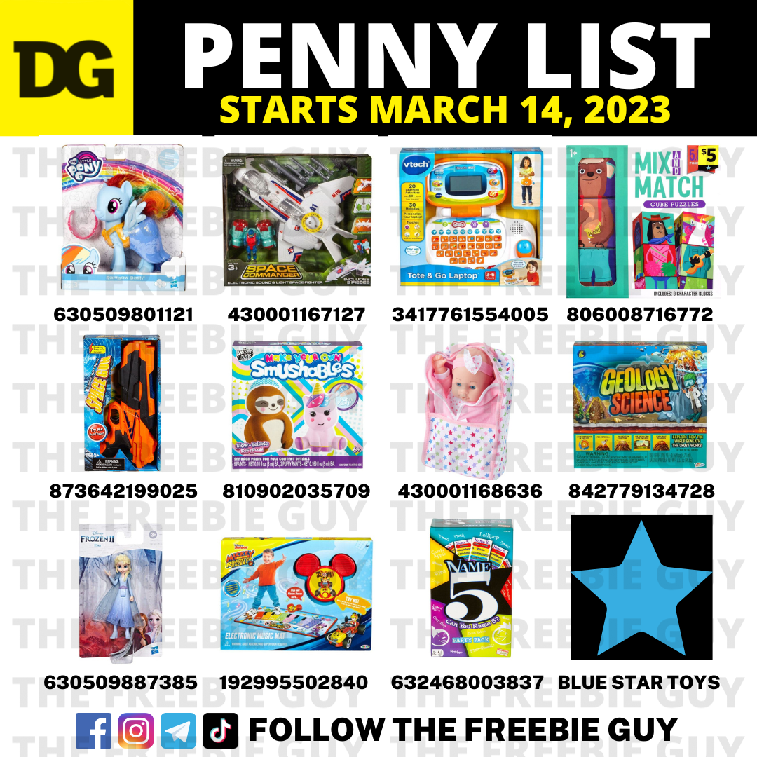 Dollar General Penny List for March 14, 2023 The Freebie Guy®