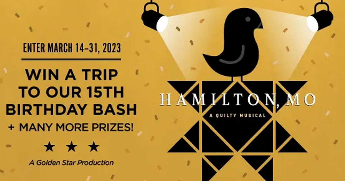 The Missouri Star Quilt Company Golden Star Promotion The Freebie Guy