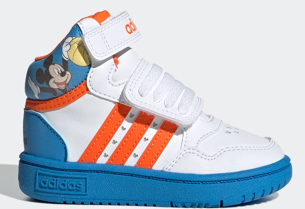 Kids' adidas Mickey Mid Hoops Shoes