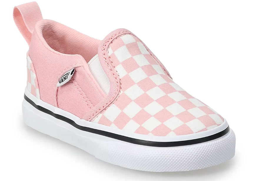 Vans® Asher V Kids' Pink Checkered