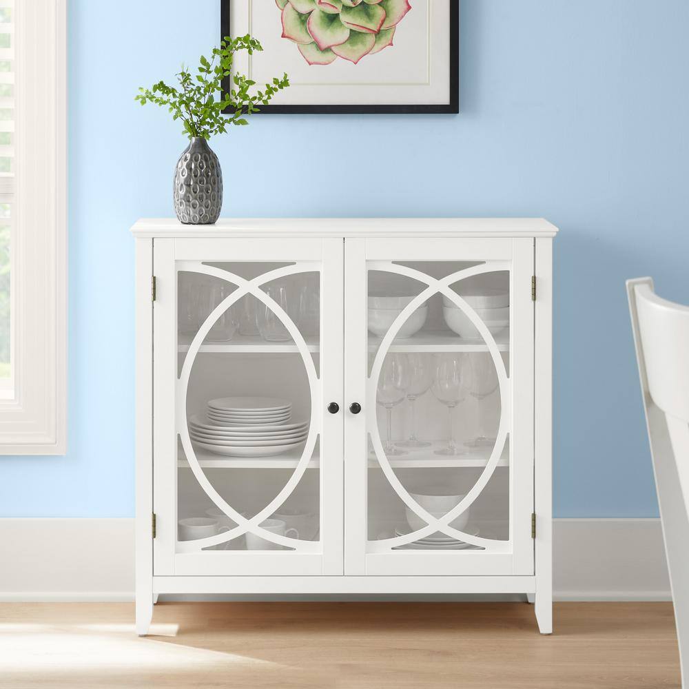 Brisa Bright White Accent Cabinet