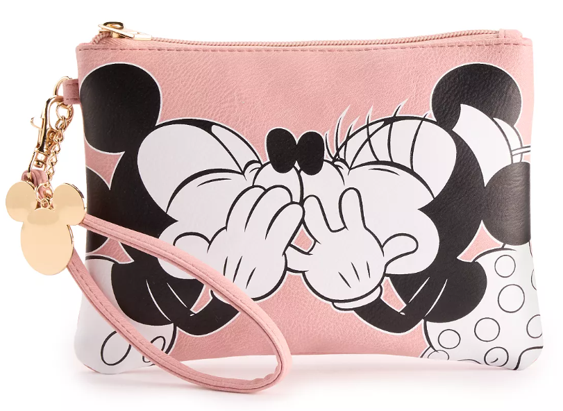 Disney's Mickey and Minnie Mouse Wristlet with Metal Charm