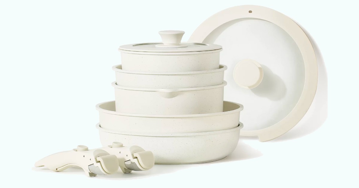 Walmart: Carote Cookware Sets Detachable Handle ONLY $29.99 (Reg $99.99)