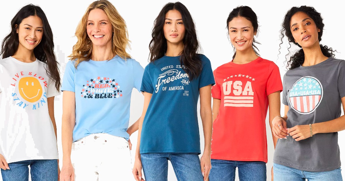 Women’s Patriotic Graphic Tees Only 3.99 at Kohl's (Reg. 13) The Freebie Guy Freebies