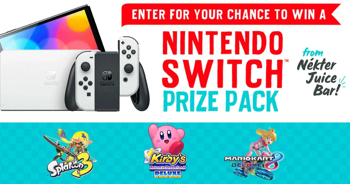 Nekter Juice Bar Nintendo Switch Summer Event Sweepstakes The Freebie