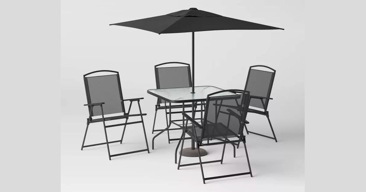 6Piece Patio Dining Set With Umbrella Only 122.55 at Target The