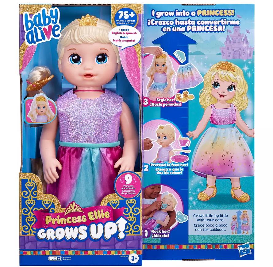 Baby Alive Princess Ellie Grows Up Doll Set