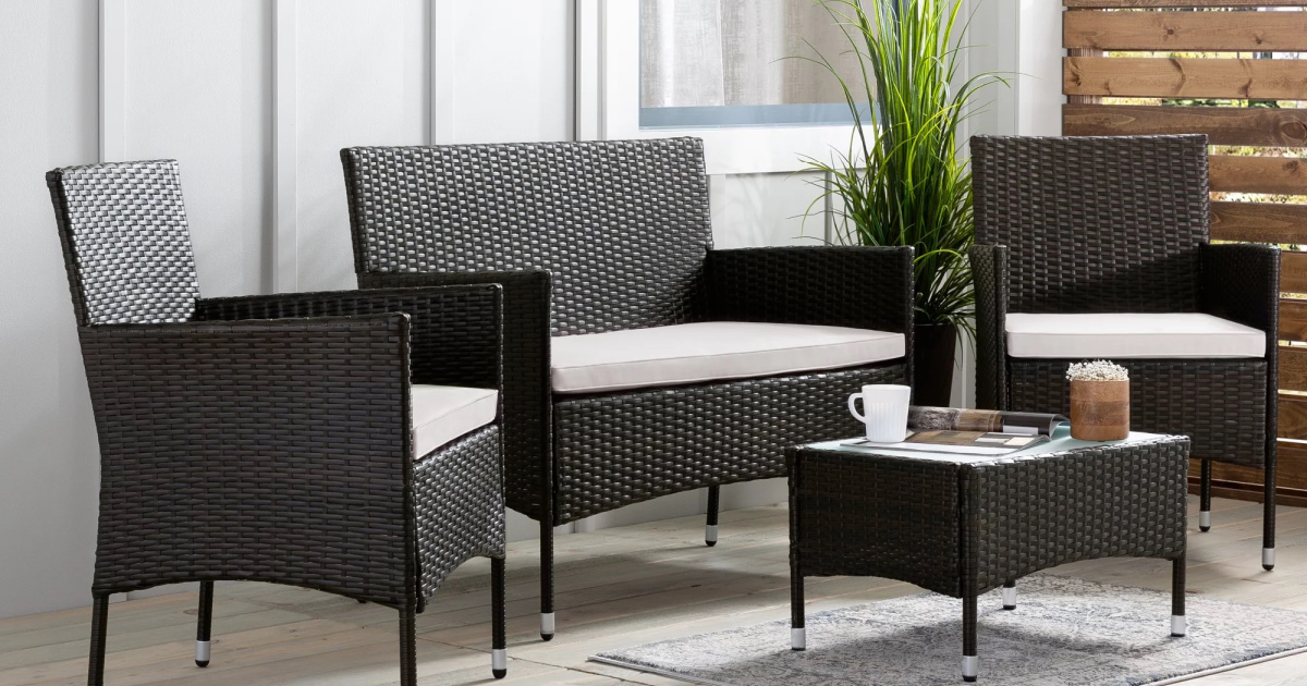 Walmart Patio Furniture Sale Mayview 4Piece Set Only 149 The