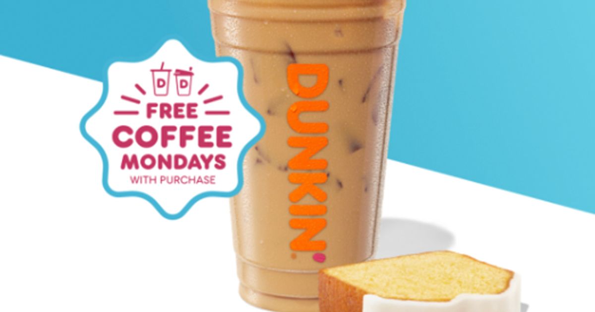 Free Coffee at Dunkin' Donuts Every Monday in June The Freebie Guy® ️️️