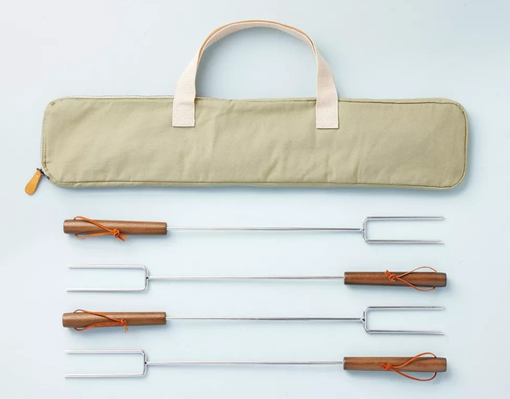 pc Stainless Steel Grilling Skewers with Canvas Bag