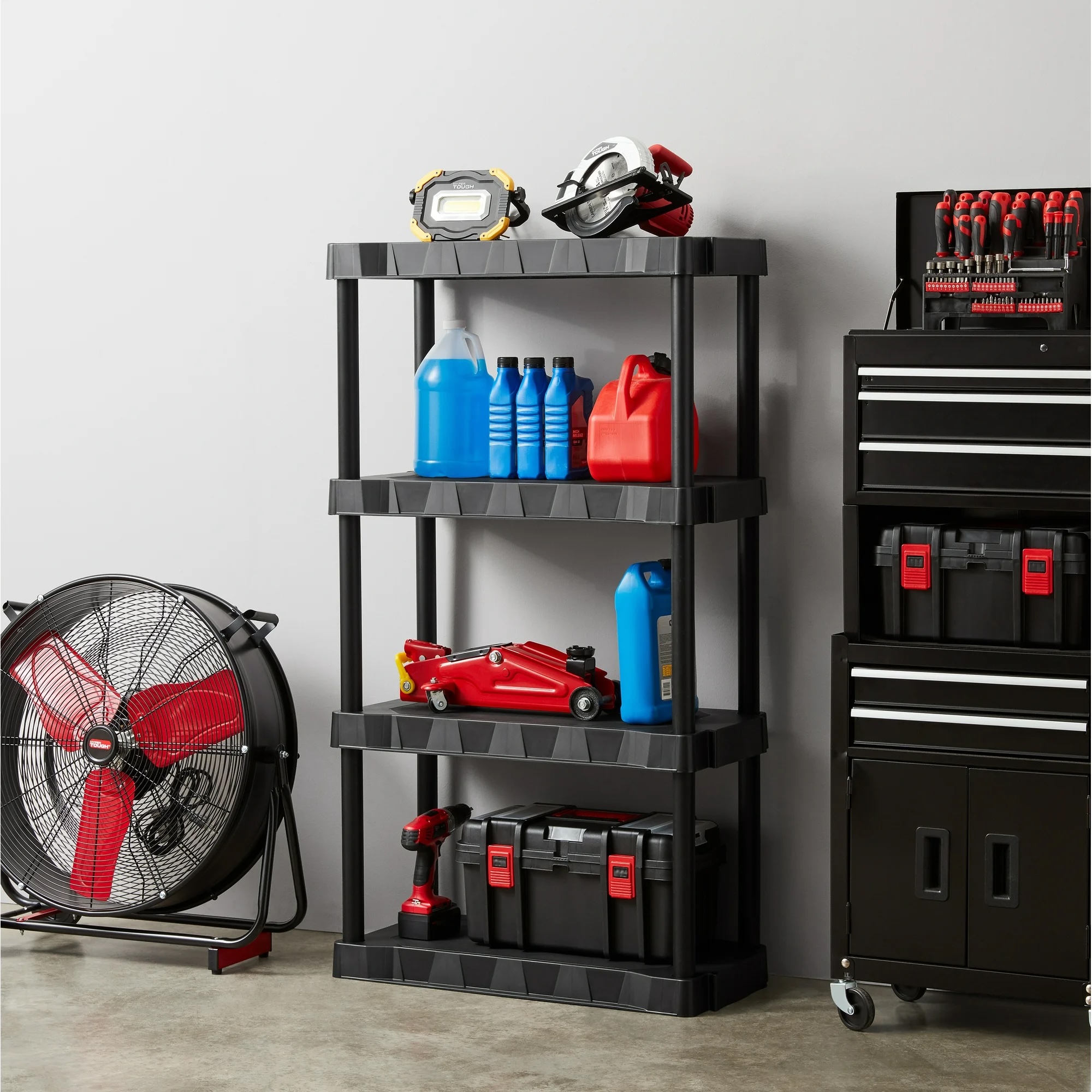 Hyper Tough Black Plastic 4 Tier Hyper Tough Black Plastic 4 Tier