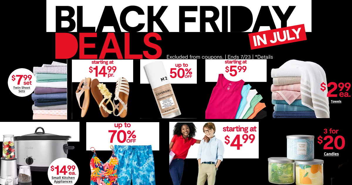 JCPenney's Black Friday in July Sale is Live! The Freebie Guy® ️️️